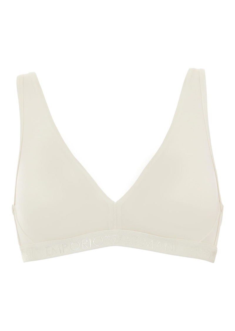 Emporio Armani Women's Microfiber Logoband Padded Bralette