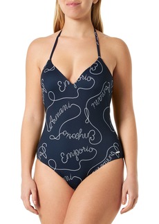 Emporio Armani Women's Standard Logomania Padded Swimsuit