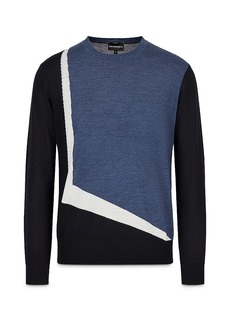 Emporio Armani Wool Color Block Sweater