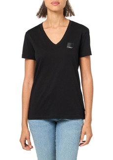 A | X ARMANI EXCHANGE Armani Exchange Women's Limited Edition MixMag Cotton V-Neck T-Shirt