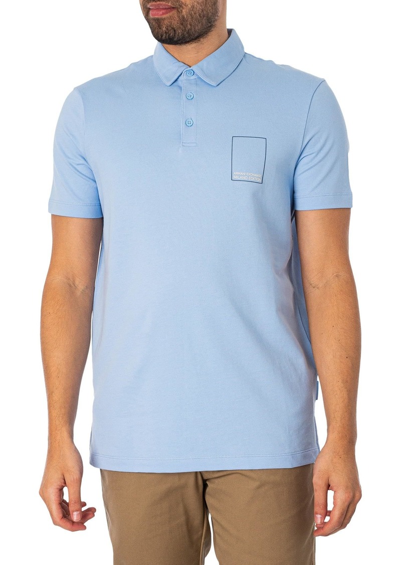 A | X ARMANI EXCHANGE Men's Limited Milano Edition Regular Fit Embroidered Logo Polo