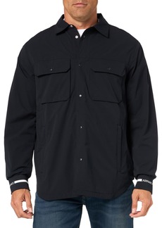 A | X ARMANI EXCHANGE Men's Long Sleeve Snap Up Utility Shacket Shirt DEEP Navy