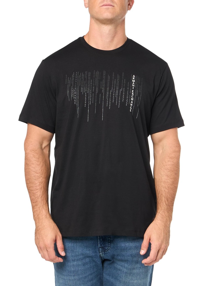 A | X ARMANI EXCHANGE Men's Regular Fit Cotton Digital Letter Logo Tee