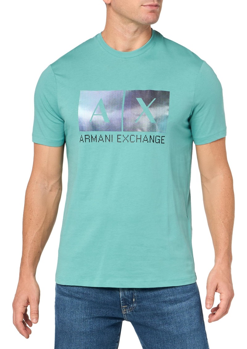 A | X ARMANI EXCHANGE Men's Regular Fit Cotton Gradiant Box Logo Tee