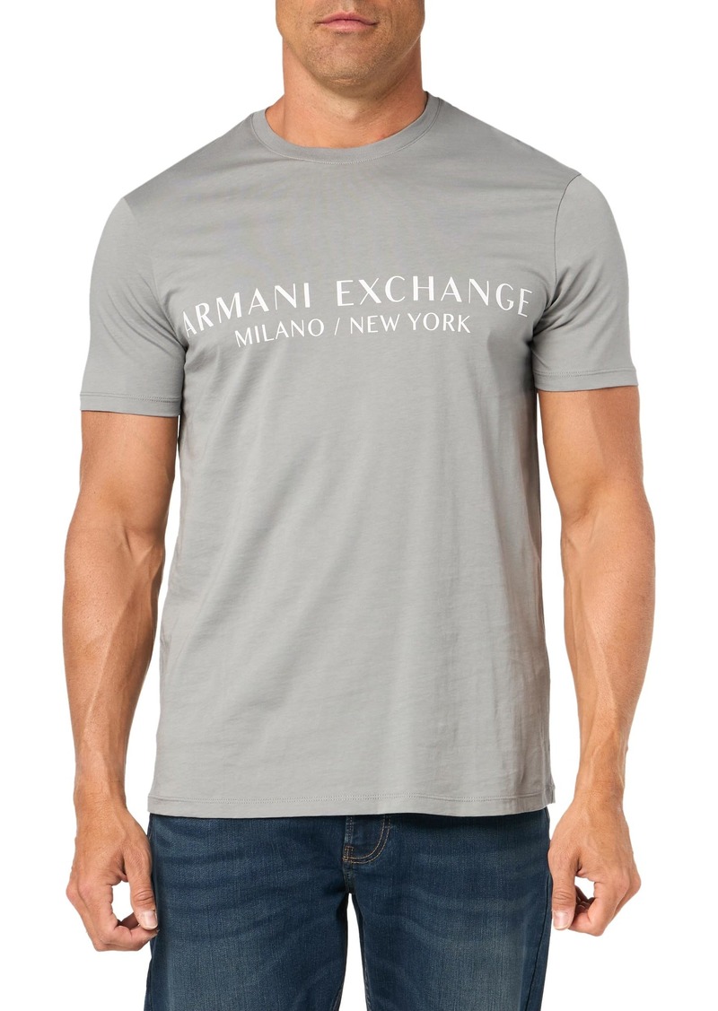 A | X ARMANI EXCHANGE Men's Regular Fit Short Sleeve Milan New York Logo Tee