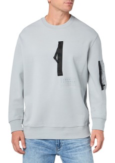 A | X ARMANI EXCHANGE Men's Utility Sweatshirt with Fashion Zippers QUARRY