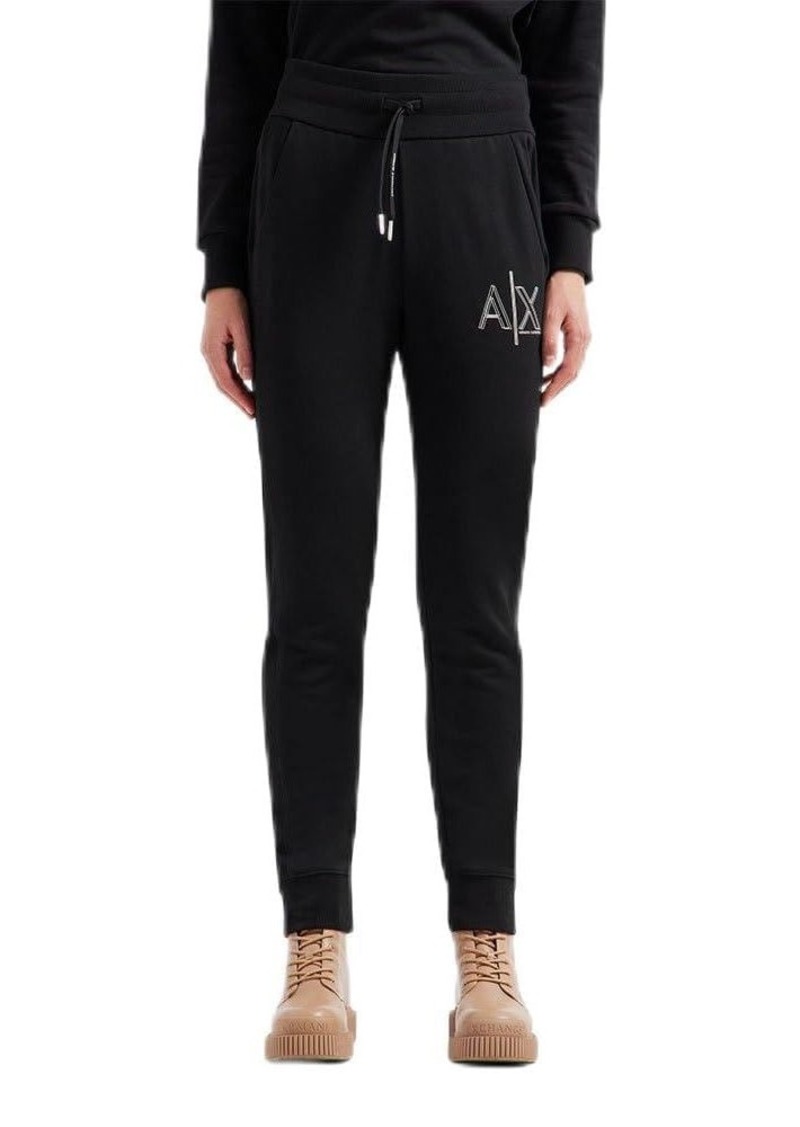 A | X ARMANI EXCHANGE Women's AX Outline Logo Print Pull UP Jogger Pant