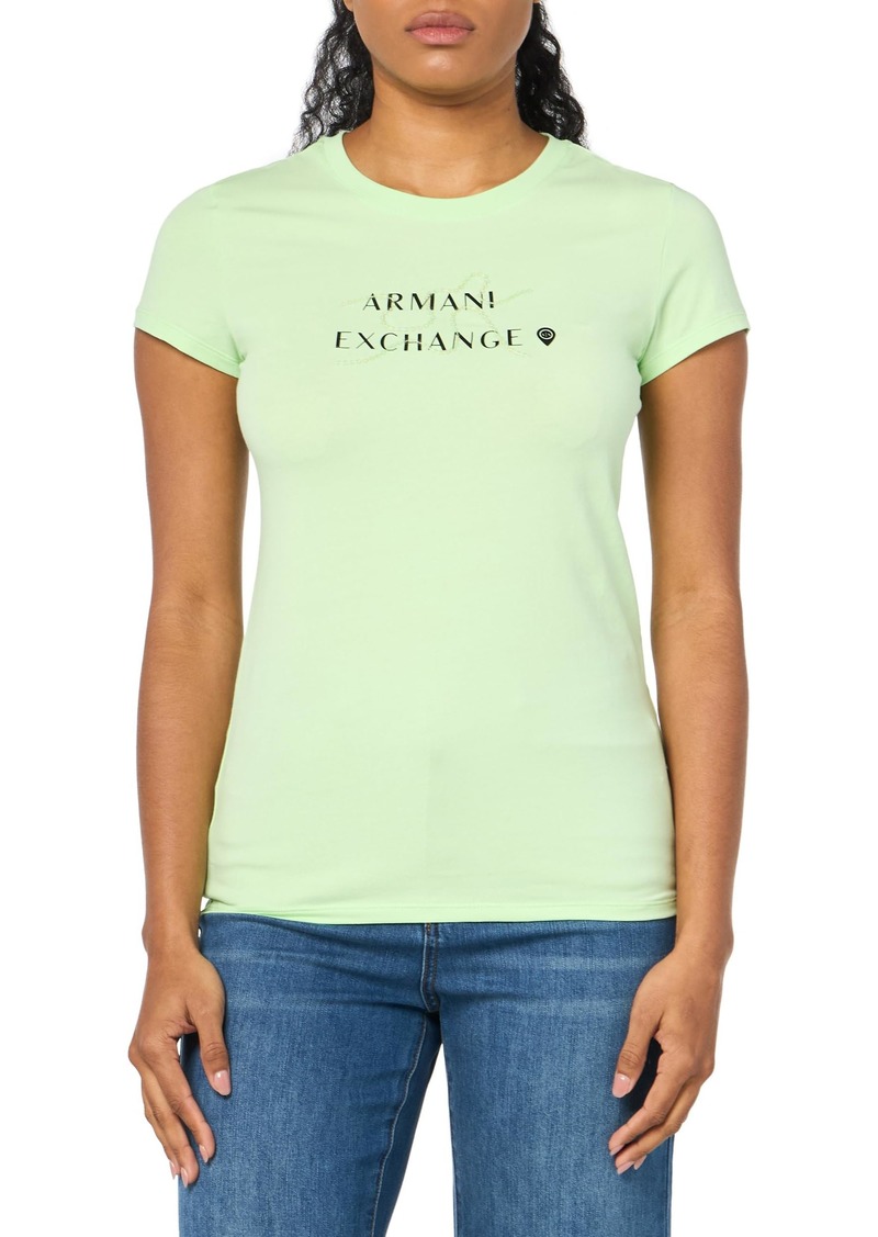 A | X ARMANI EXCHANGE Women's Roadtrip Sequin Cotton T-Shirt