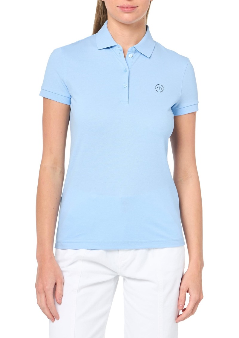 A | X ARMANI EXCHANGE Women's Short Sleeve Pima Cotton Polo Shirt