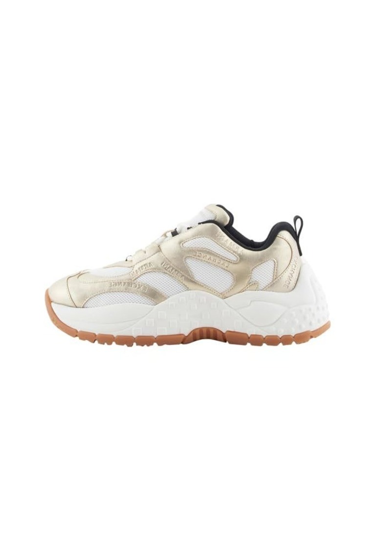 A | X ARMANI EXCHANGE Women's Vedder Chunky Sneaker Pale Gold+Off White