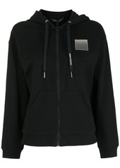 Armani Exchange chest logo-patch hoodie
