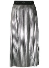 Armani Exchange metallic pleated skirt