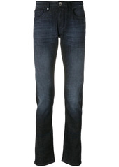 Armani Exchange whiskering-effect straight-leg jeans