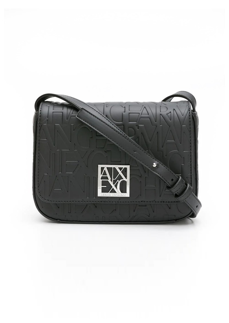 Armani Exchange Logo-patch Camera Crossbody Bag in Black