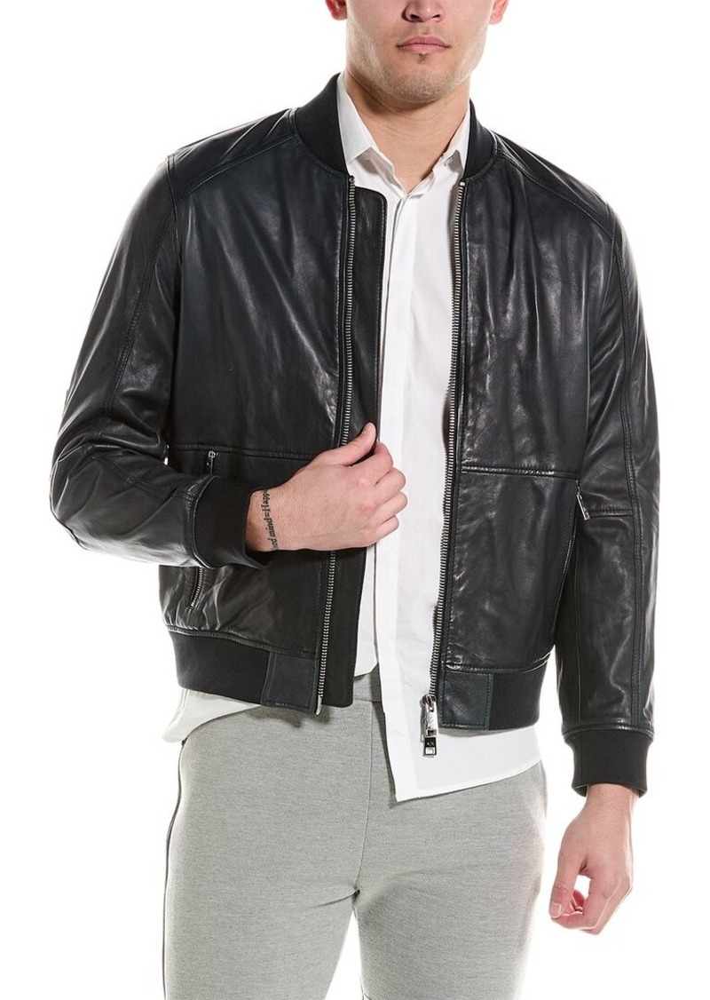 Armani Exchange Blouson Leather Jacket
