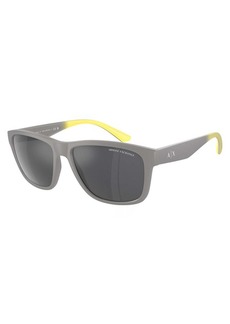 Armani Exchange Men's 59mm Matte Grey Sunglasses
