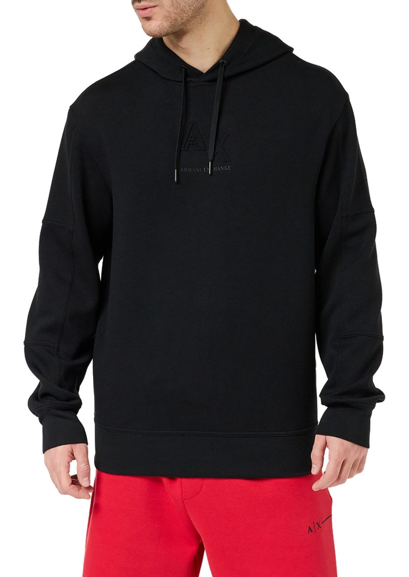 Armani Exchange Men's Embossed Logo Hooded Sweatshirt