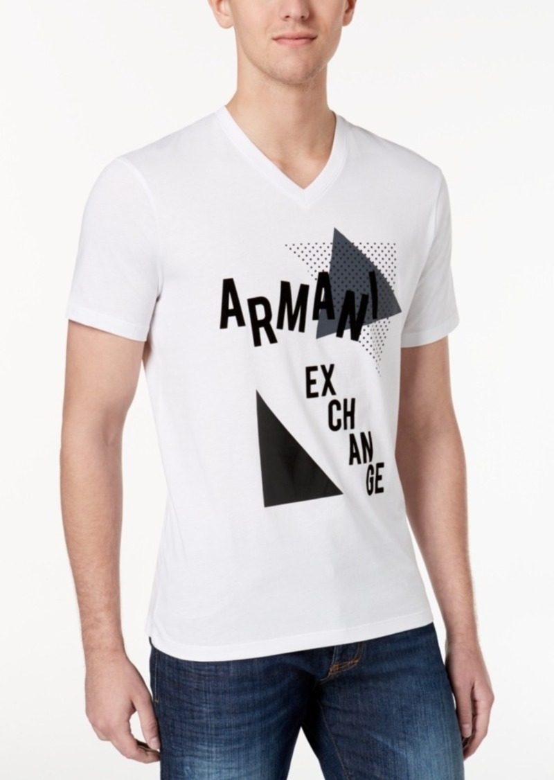 armani exchange men's v neck t shirts
