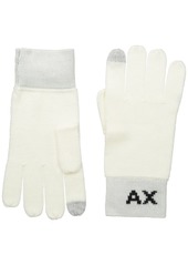 Armani Exchange Men's Knit Logo Gloves  Large/XLarge