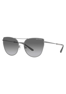Armani Exchange Women's 56mm Shiny Gunmetal Sunglasses