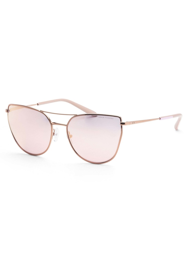 Armani Exchange Women's 56mm Shiny Rose Gold Sunglasses AX2045S-61036X-56