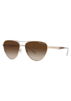 Armani Exchange Women's 57mm Shiny Pale Gold Sunglasses