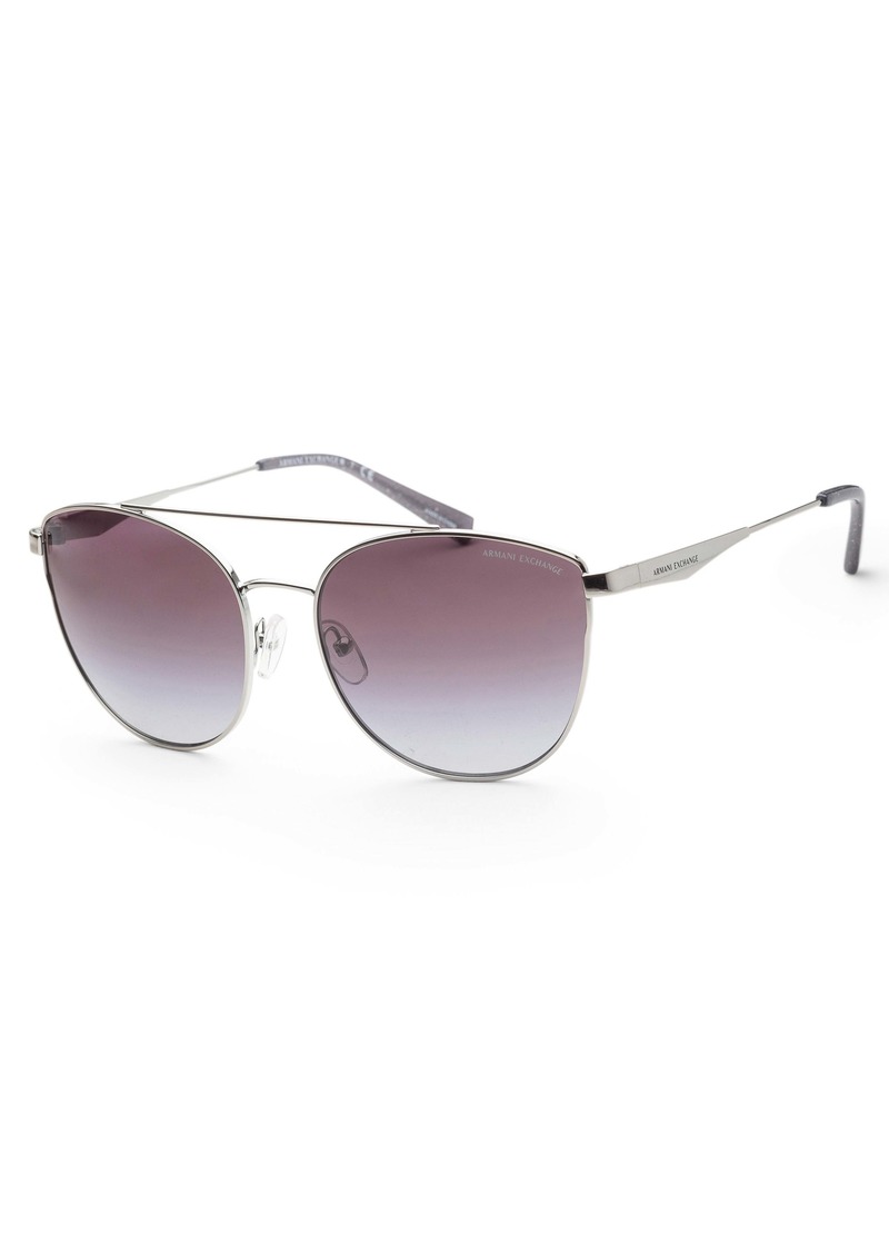 Armani Exchange Women's 57mm Silver Sunglasses