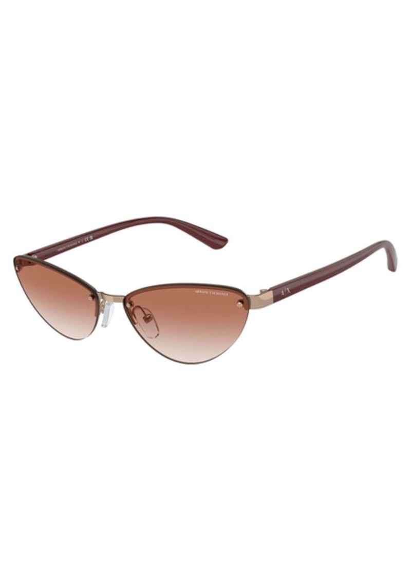 Armani Exchange Women's 58mm Shiny Rose Gold Sunglasses