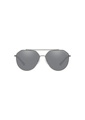 AX Armani Exchange mens Ax2023s Metal Sunglasses Matte Gunmetal/Light Grey Mirror Black  US