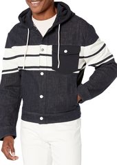 A | X ARMANI EXCHANGE Men's Colorblock Hooded Jacket