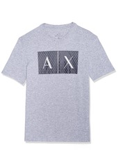 A|X ARMANI EXCHANGE mens Crew Quited Logo Tee T Shirt   US