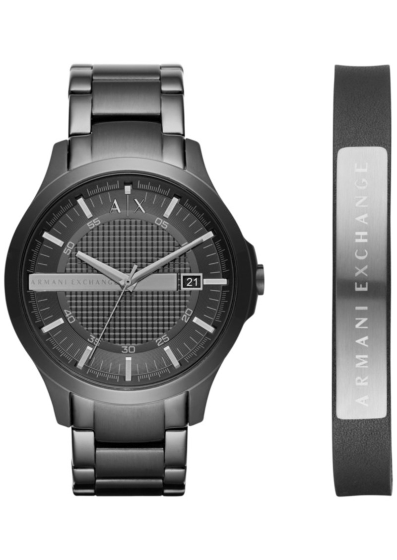 armani exchange men's stainless steel bracelet watch