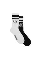 A|X ARMANI EXCHANGE mens Logo Crew Socks Winter Accessory Set   US