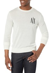 A | X ARMANI EXCHANGE Men's Long Sleeve  Icon Logo Wool Sweater  S