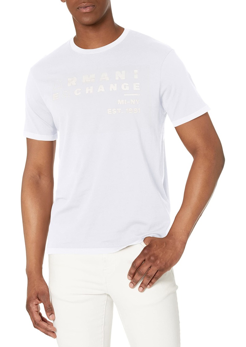 A | X ARMANI EXCHANGE Men's Metallic Armani Logo Tee