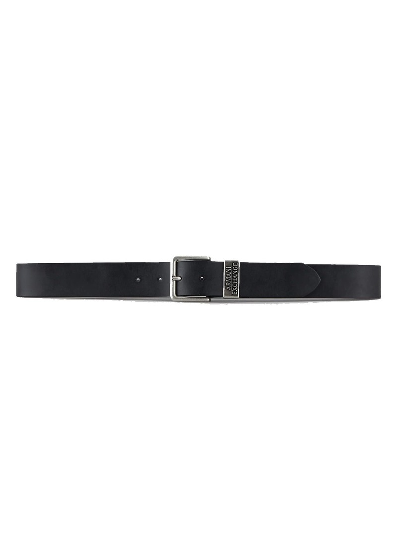 A|X Armani Exchange Men's Smooth Leather Belt