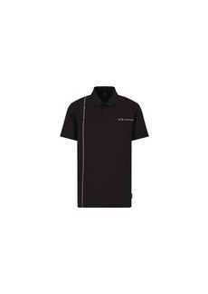 A|X ARMANI EXCHANGE Men's Stretch Cotton Linear Logo Polo Shirt  XXL