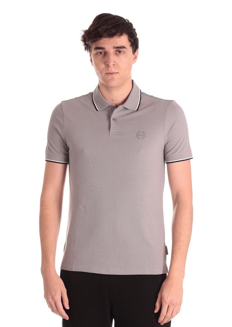 A | X ARMANI EXCHANGE Men's Tipped Pique Polo  Extra Extra Large