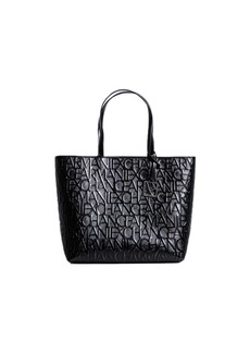 A|X ARMANI EXCHANGE womens Embossed Logo Zip Top Tote shoulder handbags  O S US