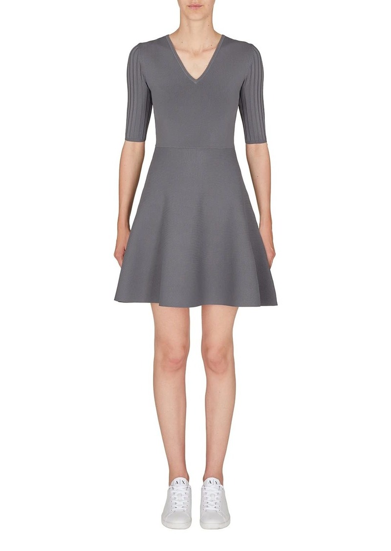 Armani Exchange Women's Knitted Fit and Flare Dress