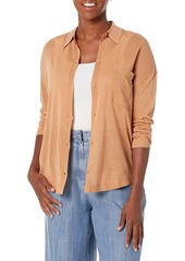 A | X ARMANI EXCHANGE Women's Knitted Linen Sheer Cardigan  Extra Large