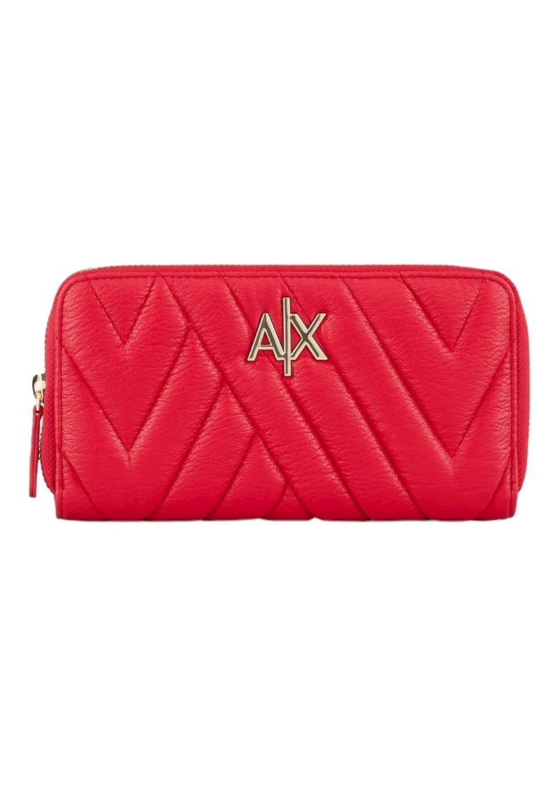 A|X ARMANI EXCHANGE womens Pebble Eco Leather Zip Wallet Wristlet Wrislet bag   US