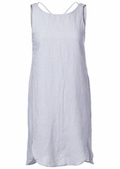 Armani Exchange Women's Sleeveless Linen Yarn Dyed Strip Dress