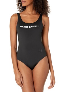 A | X ARMANI EXCHANGE Women's Standard One Piece Garden Swimsuit