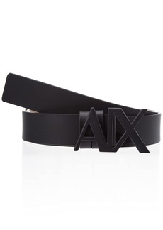 A｜X ARMANI EXCHANGE Women's Tonal AX Buckle Logo Belt