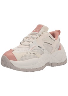 A | X ARMANI EXCHANGE Women's Vedder Spike LVT Sneakers White + Rose