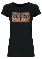 Armani Exchange sequin-embellished crew-neck T-shirt