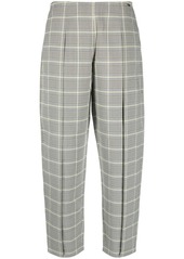 Armani Exchange check-pattern slim-cut trousers