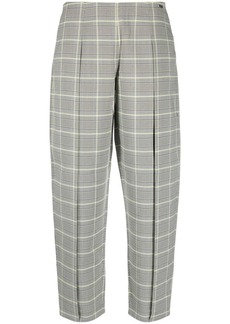 Armani Exchange check-pattern slim-cut trousers