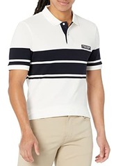 Armani Exchange Color-Block Stripe Logo Polo